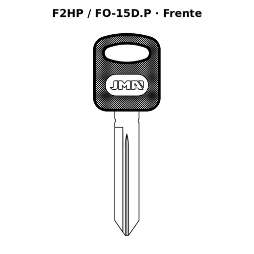 Llave en blanco F2HP / FO-15D.P - frente