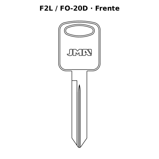 Llave en blanco F2L / FO-20D - frente