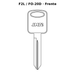 Llave en blanco F2L / FO-20D - frente