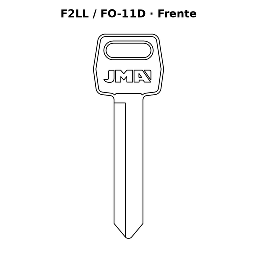 Llave en blanco F2LL / FO-11D - frente