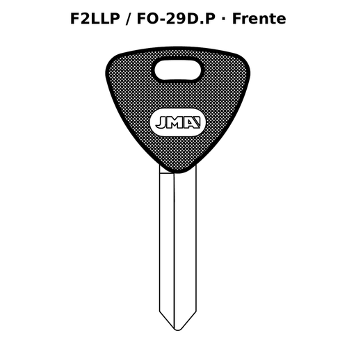 Llave en blanco F2LLP / FO-29D.P - frente