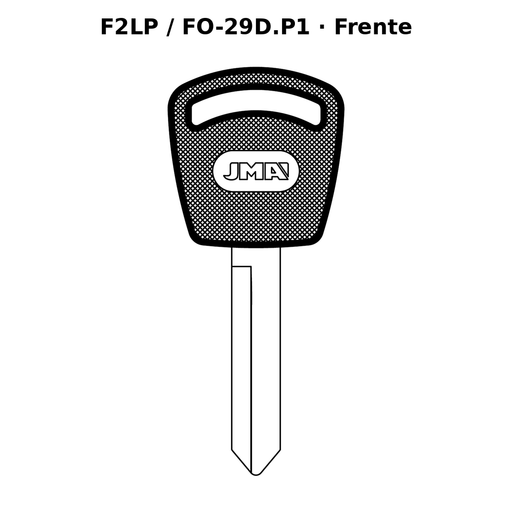 Llave en blanco F2LP / FO-29D.P1 - frente
