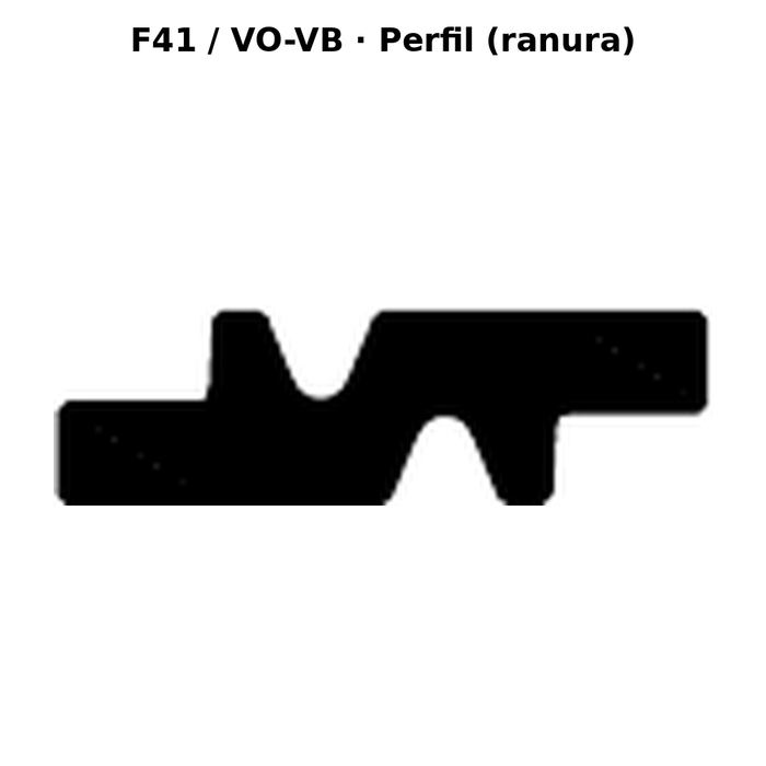 Llave en blanco F41 / VO-VB - perfil (ranura)