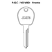 Llave en blanco F41C / VO-VBD - frente