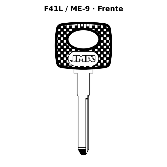 Llave en blanco F41L / ME-9 - frente