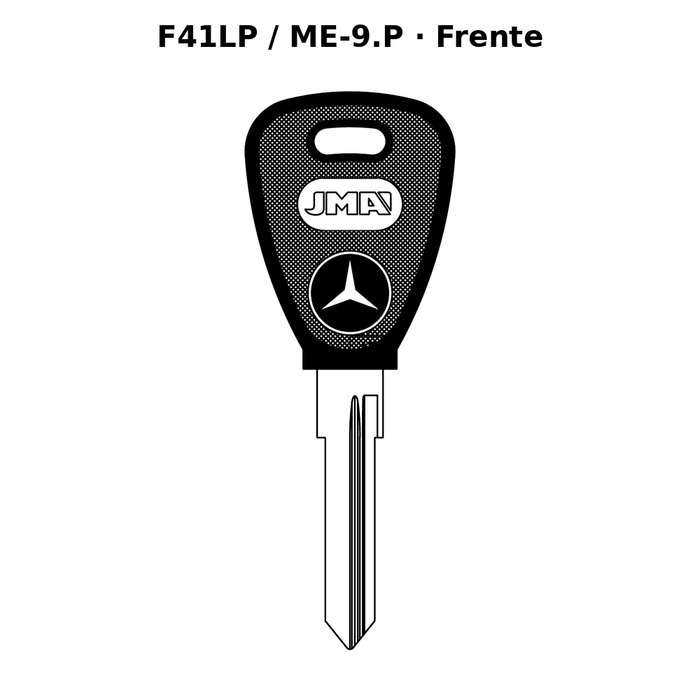 Llave en blanco F41LP / ME-9.P - frente
