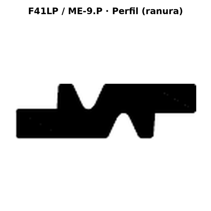Llave en blanco F41LP / ME-9.P - perfil (ranura)
