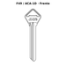 Llave en blanco F49 / ACA-1D - frente