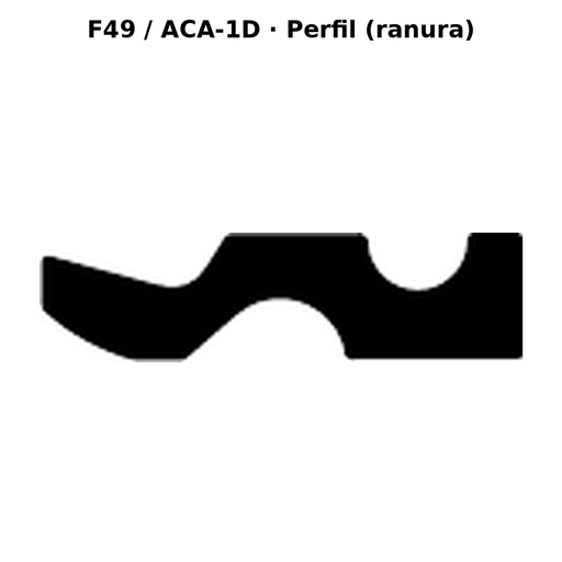 Llave en blanco F49 / ACA-1D - perfil (ranura)