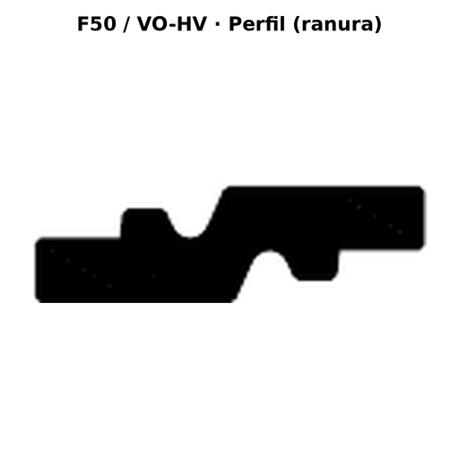 Llave en blanco F50 / VO-HV - perfil (ranura)
