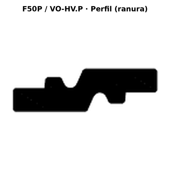 Llave en blanco F50P / VO-HV.P - perfil (ranura)