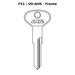 Llave en blanco F51 / VO-AHS - frente