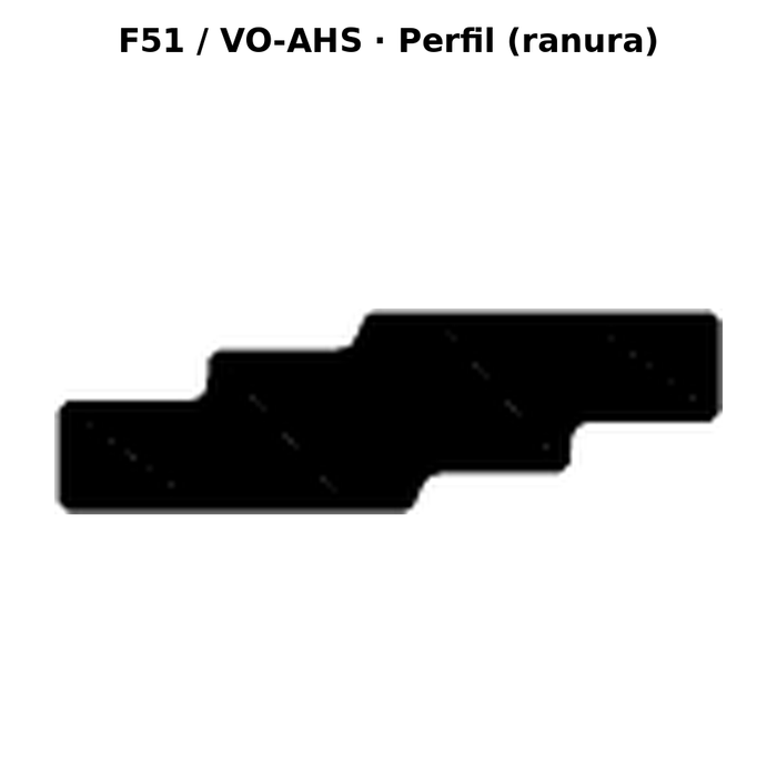 Llave en blanco F51 / VO-AHS - perfil (ranura)