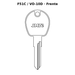 Llave en blanco F51C / VO-10D - frente