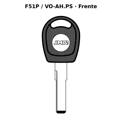 Llave en blanco F51P / VO-AH.PS - frente