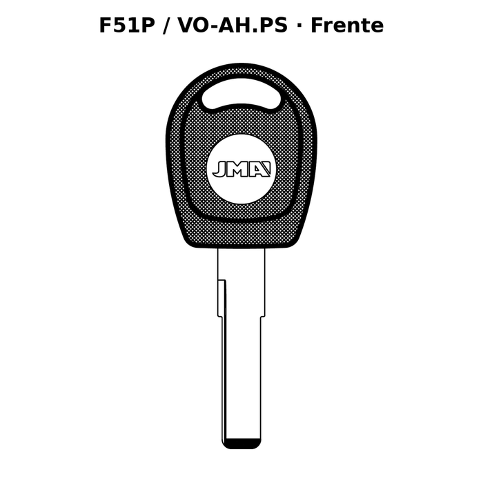Llave en blanco F51P / VO-AH.PS - frente