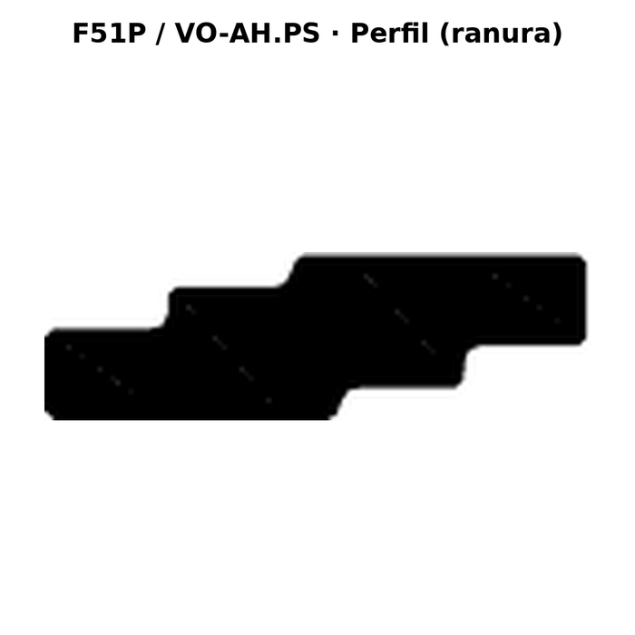 Llave en blanco F51P / VO-AH.PS - perfil (ranura)