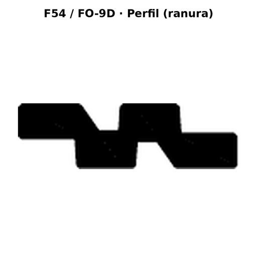 Llave en blanco F54 / FO-9D - perfil (ranura)