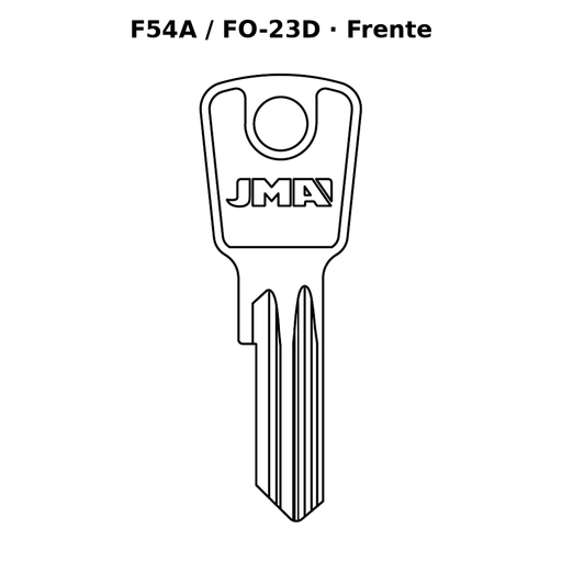 Llave en blanco F54A / FO-23D - frente