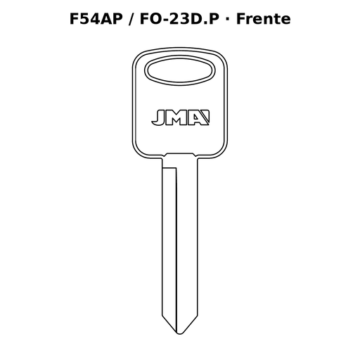 Llave en blanco F54AP / FO-23D.P - frente