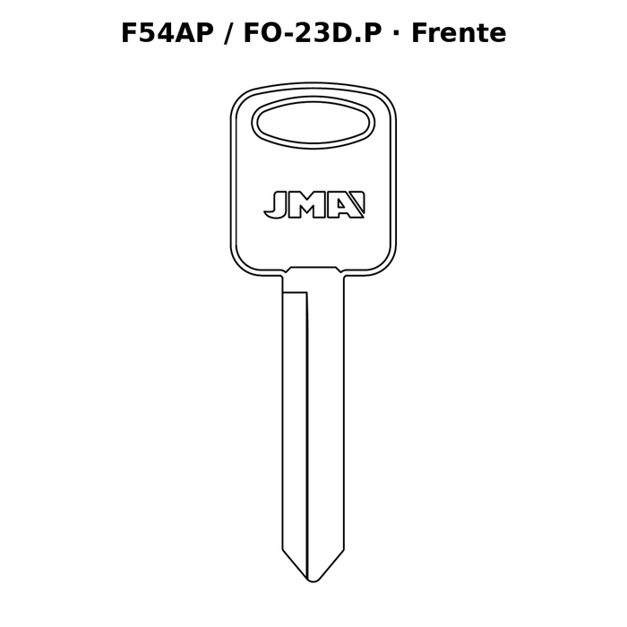Llave en blanco F54AP / FO-23D.P - frente