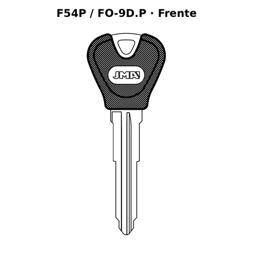 Llave en blanco F54P / FO-9D.P - frente