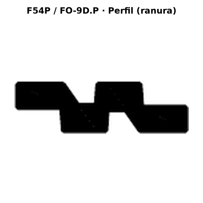Llave en blanco F54P / FO-9D.P - perfil (ranura)