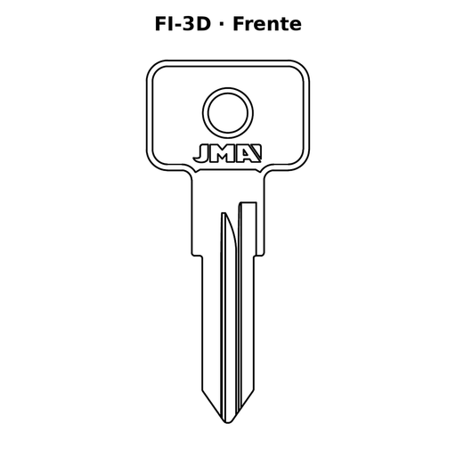 Llave en blanco FI-3D - frente