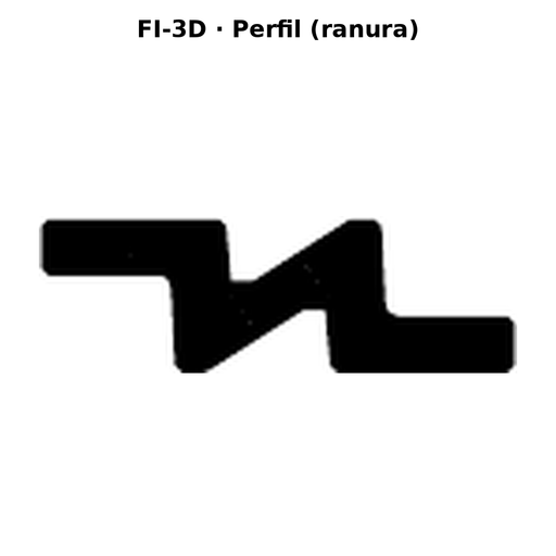 Llave en blanco FI-3D - perfil (ranura)