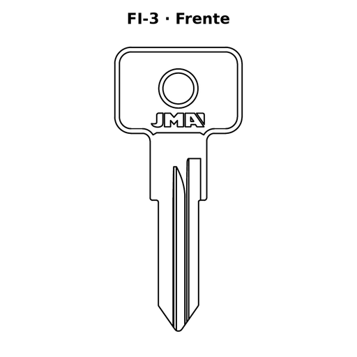 Llave en blanco FI-3 - frente