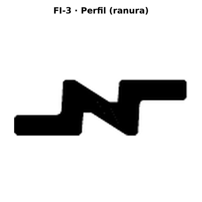 Llave en blanco FI-3 - perfil (ranura)