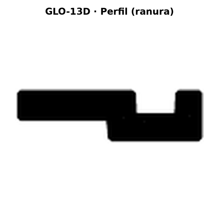 Llave en blanco GLO-13D - perfil (ranura)