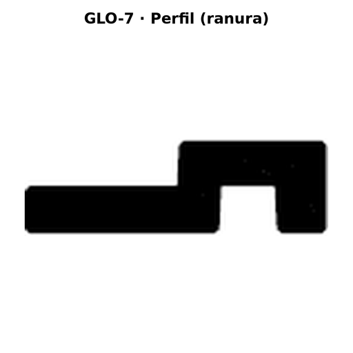 Llave en blanco GLO-7 - perfil (ranura)