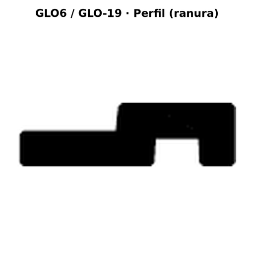 Llave en blanco GLO6 / GLO-19 - perfil (ranura)