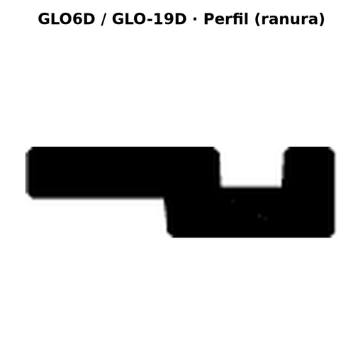 Llave en blanco GLO6D / GLO-19D - perfil (ranura)