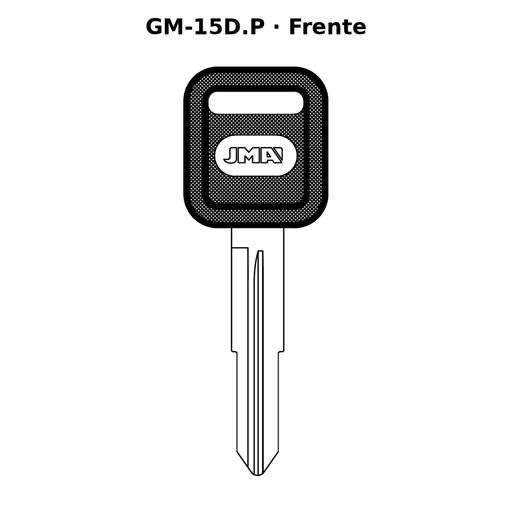 Llave en blanco GM-15D.P - frente