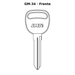 Llave en blanco GM-34 - frente