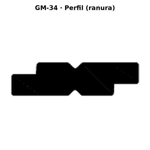 Llave en blanco GM-34 - perfil (ranura)