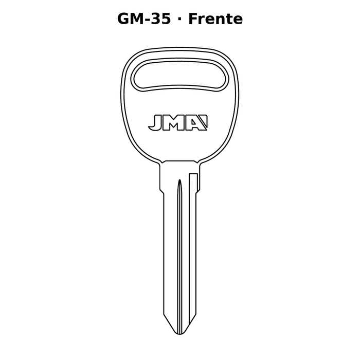 Llave en blanco GM-35 - frente