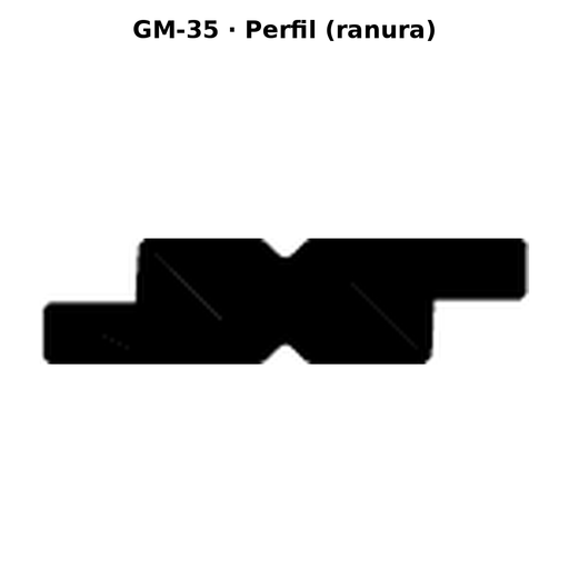Llave en blanco GM-35 - perfil (ranura)