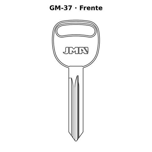 Llave en blanco GM-37 - frente