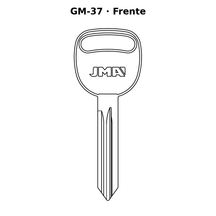 Llave en blanco GM-37 - frente