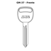 Llave en blanco GM-37 - frente