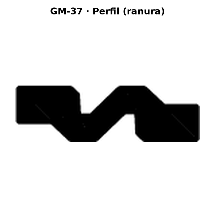 Llave en blanco GM-37 - perfil (ranura)