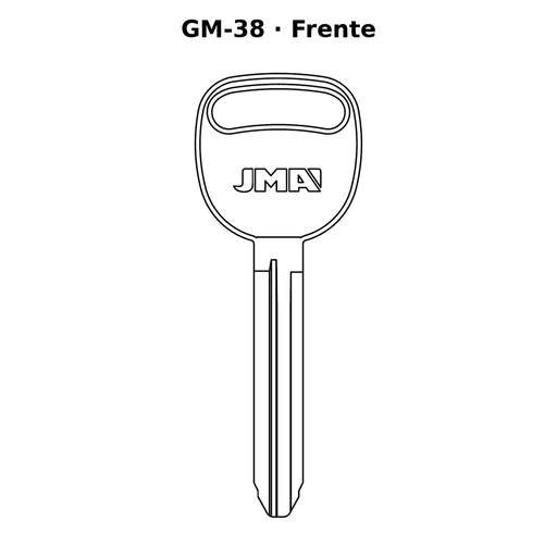 Llave en blanco GM-38 - frente