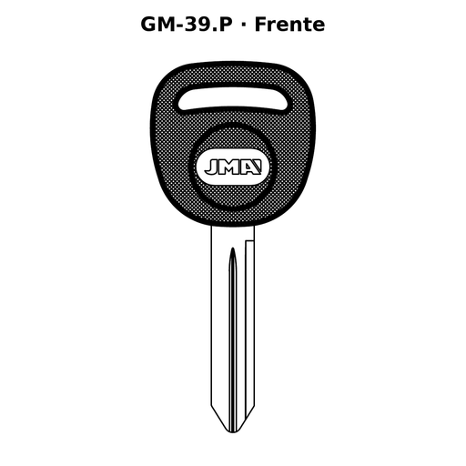 Llave en blanco GM-39.P - frente