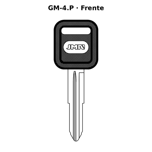 Llave en blanco GM-4.P - frente