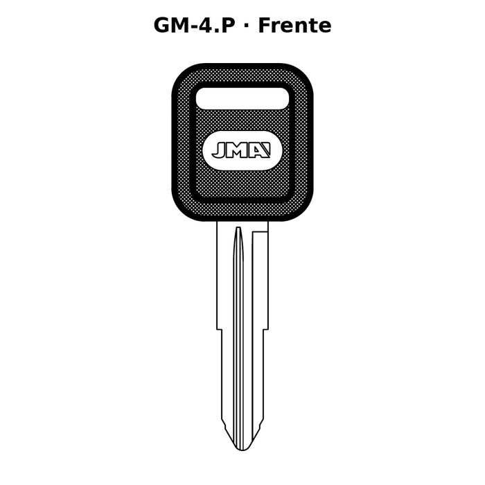 Llave en blanco GM-4.P - frente