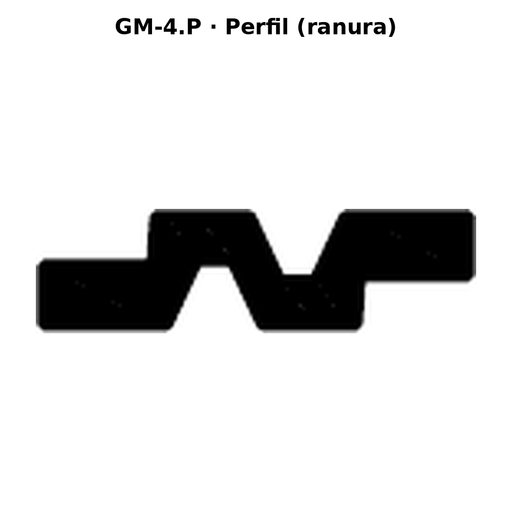 Llave en blanco GM-4.P - perfil (ranura)