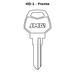 Llave en blanco HD-1 - frente